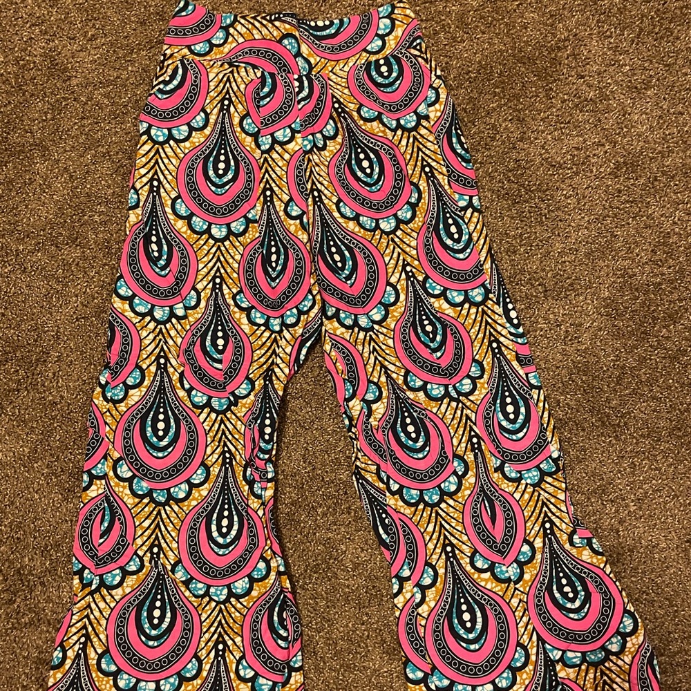 Grass-Fields African Print Flair Pants